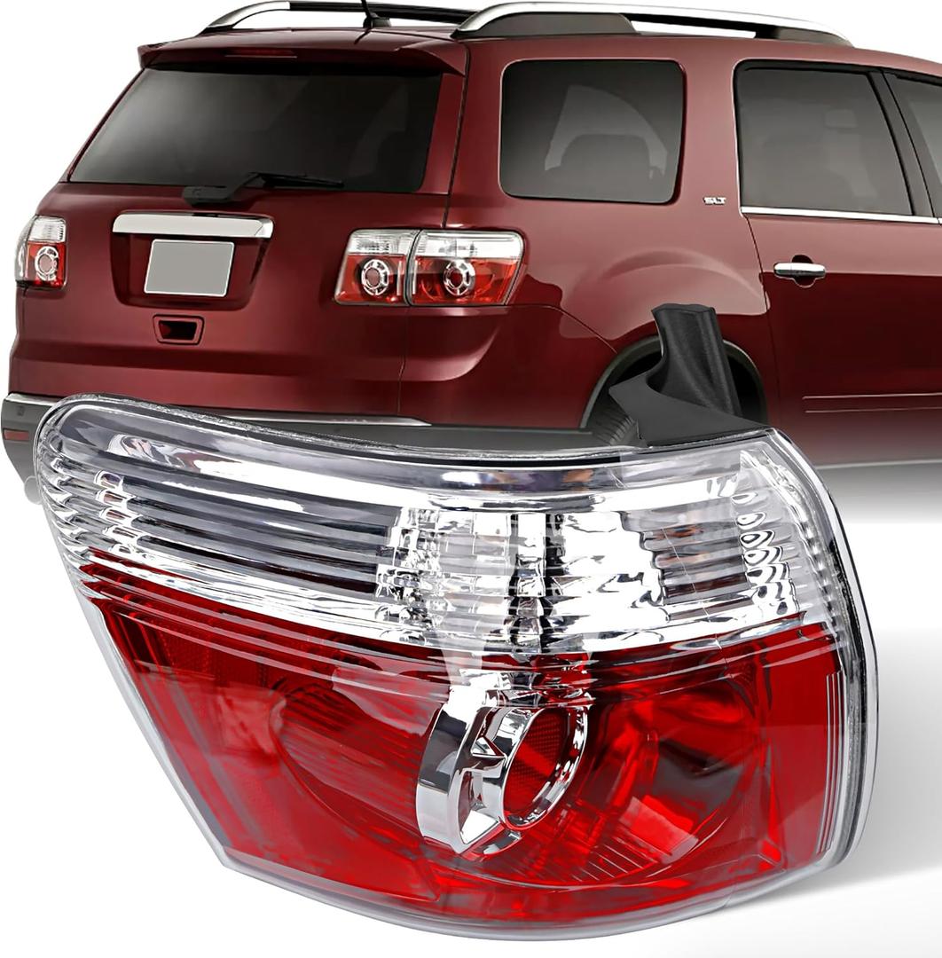 Brake Tail Light for GMC Acadia 2007-2012 - GM2800216 Rear Taillight Assembly for 20912757 - Outer Tail Lamp for Driver Side LH