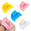 2 x Edge Stitch Lock & Sewing Gauge, 4 Colors Sewing Needle Gauge Measuring Tool, Mini Sewing Finger Ruler for Even Stitches, 3mm Sewing Templates, DIY Stitching kit for Machine Sewing