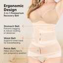 3 in 1 Postpartum Belly Support Recovery Wrap - Postpartum Belly Band, After Birth Brace, Slimming Girdles, Body Shaper Waist Shapewear, Post Surgery Pregnancy Belly Support Band (Classic Ivory, M/L) Waist 25"-35