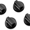 atgestore WB03X24904 191D8446 Stove Knobs Replacement for GE Stove Parts Electric Burner Knob JB625RKSS JB625DKBB GE Adora Range Parts Oven Cooktop Control Knobs Black Plastic 4 Pcs