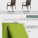 Outdoor Chair Cushion 19 x 19 x 4 Inches Patio Furniture Outdoor Waterproof Seat Cushion, Patio Chair Cushion with Handles and Ties, Square Dining Chair Cushion Set of 4, Grass Green
