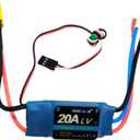 20A ESC 2-4S Electric Speed Controller 3A UBEC with XT60 & 3.5mm Bullet Plugs for RC Brushless Motor