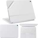 IMMOENUC Protective Skin Sticker for 2025 iPad Air M3 (A3266/A3267) 11-inch Magic Keyboard 3-Side ull Coverage Protective Vinyl Decals Self-Adhesive,Pre-Cut (Top/Bottom/Keyboard Panel)White