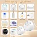 2 Pack CaraCups Wearable Milk Collection for Spectra S1 S2 9 Plus and SG, Wearable Breast Pump Collection Cup Compatible with Spectra/Medela/Lansinoh, 24mm Flange Milk Collector Cup Tubing Parts (2 full sets-Overall)