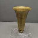 Afloral Distressed Gold Metal Fluted Vase