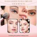 Compact Mirror, 1X/3X Magnification LED Pocket Mirror with Nternal BIattery, Mini Mirror for Purse, Pocket,Travel and Present (Black)