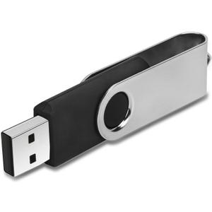 Swivel Design 16GB USB Flash Drive with Keychain, USB 2.0 Portable Thumb Drive Memory Stick, FAT32 Format Flashdrive for Data Storage, Photos, Music, Files (Black, 16 GB)
