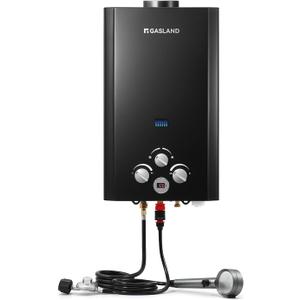 GASLAND 2.64GPM Propane Tankless Water Heater Outdoor 10L - Portable Camping Hot Water Heater, Overheating Protection, Easy to Install - Use for RV, Cabin, Barn, Camping, Boat (Black)