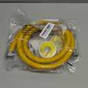 Puxyblue [2025 New] 72" Flexible Gas Line Kit for Dryer Stove Range Water Heater - 1/2" OD(3/8" ID) Flexible Stainless Steel Gas Dryer Kit Come with 1/2" MIP & 1/2" FIP Additional Raw Belt