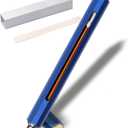 Pen C, Durable Aluminum Alloy EDC Pen, with 100+ Replacement Refills - Ballpoint, Rollerball, Gel. Auto-Adjusting Refillable Pen, Best Writing and Sketching Gift for Men and Women_Blue