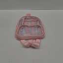 abshoo Clear Mini Backpack for Stadium Events Approved 12 x6 x12 Clear Bag Transparent Backpacks for Girls Women (Light Pink)