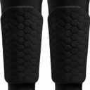 Soccer Shin Guards for Youth & Adult with Honeycomb Compression Sleeve, Breathable Lightweight Shin Pads with Non-Slip Silicone Strips, Impact Protection for Soccer Football, Small