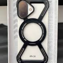 Aluminum Alloy Case for iPhone 17 Pro, Slim Borderless Metal Shockproof Case Magnetic Stand Wireless Charging Cover,Black