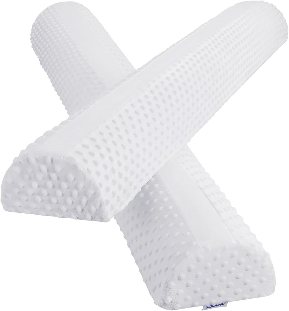 Bed Bumpers for Toddlers Foam Bed Rail for Toddlers 2 Pack Bed Rails Bumper for Queen, King, Twin, Full-Size Bed with Non-Slip Machine Washable Cover (White)