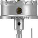 DECKRKAT 3" (76mm), TCT Hole Saws for Hard Metal, Heavy Duty 76mm Tungsten Carbide Tipped Hole Cutters Set with Spring-Loaded Pilot Drill Bits for Stainless Steel, Metal, Iron, and Plastic.