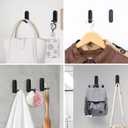 Dntorx Folding Coat Hooks, 4 Pcs Foldable Black Wall Hooks Heavy Duty Foldable Hook Bathroom Towel Hooks Robe Hooks Wall Mounted for Hanging Coat Towels Clothes Hat Bags Keys