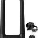 ROCKBROS Heavy Duty Anti Theft Bike U Lock with Cable Silicone Cover (Max 22.5MM + Mounting Bracket)