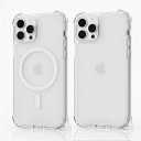Pack of 2 iPhone 14 PRO Case Clear MagSafe + Clear, 2.5mm Shockproof Military Grade Drop Protection, Hard Transparent Anti Yellowing Back, Airbag Corners, MagSafe Compatible