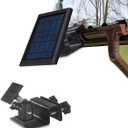 HOLACA Weatherproof Gutter Mount for Ring Solar Panel- Adjustable Aluminum Alloy Outdoor Mount Accessories for Ring Solar Panel (Black)
