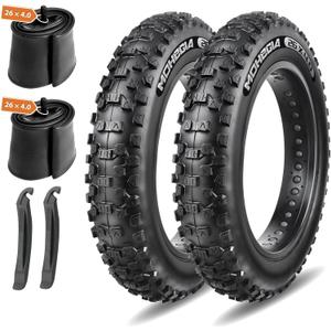 MOHEGIA Ebike Fat Tire: 20x4.0/26x4.0 Inch E-Bike Mountain Bicycle Tire Replacement,High-Performance and All-Terrain Folding Electric MTB Tire with Offroad or Trail Riding