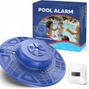 Pool Alarm for Inground & Above Ground Pools, 110dB Floating Pool Safety Alarm for Kids and Pets, 220 ft Wireless Receiver with Adjustable Sensitivity, No App or WiFi Required, Easy Setup (Blue)