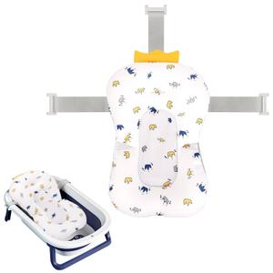 Colorlife Baby Bath Seat Support Net Infant Bathing Seat Support Mat, Adjustable Comfortable Non-Slip Three-Pointed Baby Shower Net Bathtub Sit Up Mesh for Newborn 0-12 Months-Crown(No Bathtub)