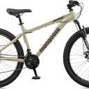 Mongoose Grafton Mountain Bike, 21 Speed, Aluminum Frame, Knobby Mountain Tires, Suspension Fork, Trigger Shifters, Mechanical Disc Brakes | Trigger Shifter, Aluminum Frame, Front Suspension