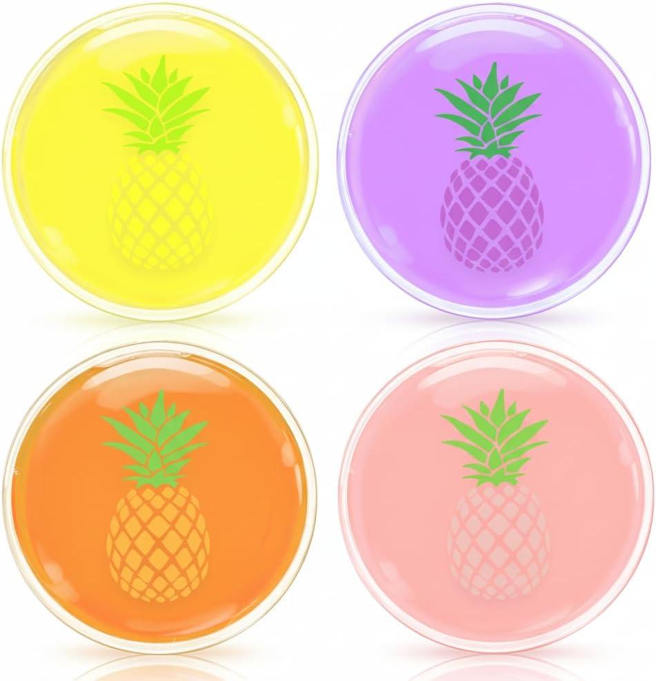 Pineapple Ice Pack for IVF, Gel Ice Pack Perfect for IVF Shots, Cold Compress Pain Relief, Hot Cold Therapy Pack Pineapple Gift (4 Different Pineapple)