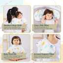 Blessique Baby Burp Cloths 5 Pieces 100% Cotton Muslin Soft Absorbent Burping Cloth for Baby Boy Babygirl, Baby Towels, Baby Girl Newborn Essentials, Paos para Eructos De Beb