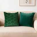 2 x Yookat St. Patricks Day Shamrock Green Pillow Covers 17.72x 17.72Inch Set of 2 Soft Lucky Clover Throw Pillowcase for St.Patricks Day Home Bed Sofa Couch