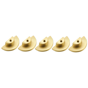 Solid Brass Dresser Drawer Pulls Semicircle Drawer Knobs Cabinet Dresser Drawer Pulls Handles Modern Furniture Hardware for Kitchen Bathroom (Golden 10pack)