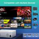 TMY Projector with WiFi and Bluetooth80" screen includedNative 1080P Outdoor Projector, 4K Supported Portable Projector, Compatible with iOS/Android/PC/TV Stick/HDMI/USB, Indoor Outdoor Use