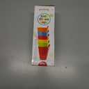 Kids Cups with Straw  Set of 6 Toddler Cups with BuiltIn Straw 10 Oz BPA-Free Plastic Drinking Cups for Kids Top Rack Dishwasher Safe