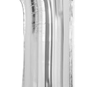 Pack of 3 1 Balloon, Number 1 Balloons 40 Inch, Silver Large Big Foil Number 1 Balloon for First Birthday Party Graduation Wedding Anniversary Baby Shower Bachelorette Decorationss Supplies (Silver)