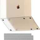 Soonjet for MacBook Air 15 inch Case M4 2025 2024 2023 M3 M2 [100% Match Official Color] [Ultra Thin Armor] Hard Shell + Translucent Keyboard Cover Laptop - Starlight Clear