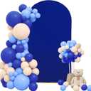 Chiara Wedding Arch Cover - 7.2FT Royal Blue Spandex Fitted Arch Stand Covers Double-side Stretchy Backdrop for Wedding Banquet Birthday Party Ceremony Baby Shower Decoration