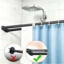 51.4"-87" Tension Double Shower Curtain Rod, No Drilling & Size Adjustable