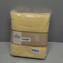 Table Cloth, Yellow/White Woven Fringed, 100% Cotton Table Cover, Size 60x102 Inch, Suitable for Formal Dining, Everyday Meals and Casual Occasions.