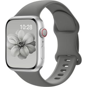 Sport Silicone Band Compatible with Apple Watch Bands 40mm 38mm 41mm 44mm 45mm 42mm 49mm Women Men,Soft Wristband Waterproof Replacement Sport Strap for iWatch Bands Series 9 8 7 6 5 4 3 2 1 SE Ultra