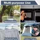 DELSWIN Eye Hooks Screw Eye Bolt - 800Lbs, 6 Inch Heavy Duty Eye Hooks, Rustproof Self Tapping Eye Bolts Eyelet Screw for Indoor & Outdoor, Hammock, Swing, Securing Cables Wire (4 Pack)