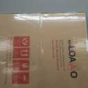 LOAAO 30X30 Inch Brushed Nickel Bathroom Mirror, Rounded Rectangle Silver Metal Frame Mirror, Brushed Nickel, Anti-Rust, Shatter Proof, Hangs Horizontally or Vertically