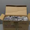 SUNVIE 12 Pack Low Voltage Landscape Lighting 12W LED Outdoor In-Ground Waterproof Shielded Well Lights Warm White Paver Lights with Wire Connectors for Pathway Garden Yard Fence Deck