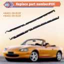 2 Pcs Left & Right Black Car Outer Door Window Moulding Trim Weatherstrip Seal Belt Compatible with Mazda Vehicle 1990-2005 Miata, Replace#NA01-58-810F NA01-59-810F