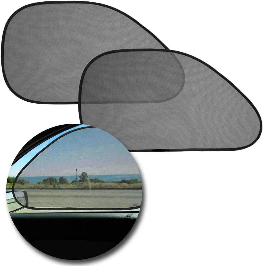 VaygWay Baby Window Sun Shade- Car Accessories Side Sun Visor- Kids Pets Seat 2 Pk- Sun Glare UV Rays Protection