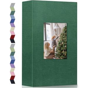 Popotop Photo Album 4x6-300 Photos Linen Cover Photo Books with 300 Horizontal Pockets,Slip-in Picture Albums for Family Wedding Anniversary Baby Vacation Pictures