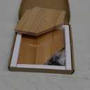 Fun Memories Corner Shelf Wall Mount Set of 2 - Solid Oak Wood Floating Corner Shelf with Cable Hole, 7in Rustic Design for Bedroom, Living Room, Kitchen (Natural)