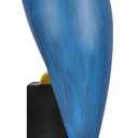 Owl Statue for Home Decor Accents, mid Century Modern Decor, Vintage Owl Figurines Gifts for Birds Lover, Handmade Vintage Sculptures for Living Room, Home, Office (Blue)