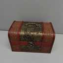 ELLDOO Vintage Treasure Chest Box, Pirate Keepsakes Box for Kids Gifts, Wooden Treasure Storage Box Decorative Box for Jewelry Pearl Trinkets, X-Large