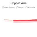 MECCANIXITY THHN Wire 14AWG 200 Feet Electrical Wire Insulated Solid Copper Rated up to 600 Volts for Residential Industrial Grounding Electrical, UL Listed, Red