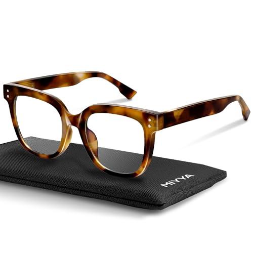 miyya Blue Light Glasses for Women & Men – Oversized UV & Blue Light Blocker Chunky Frames, Stylish Eyewear Accessories